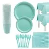 Party City Robin's Egg Blue Tableware Kit For 20 Guests -Party Themes Sales C866276 robins egg blue