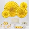 Glitter Sunshine Yellow Polka Dot & Chevron Paper Fan Decorations, 4ct -Party Themes Sales C877149 yellow