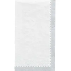 Silver Premium Paper Buffet Napkins, 4.5in X 7.75in, 20ct