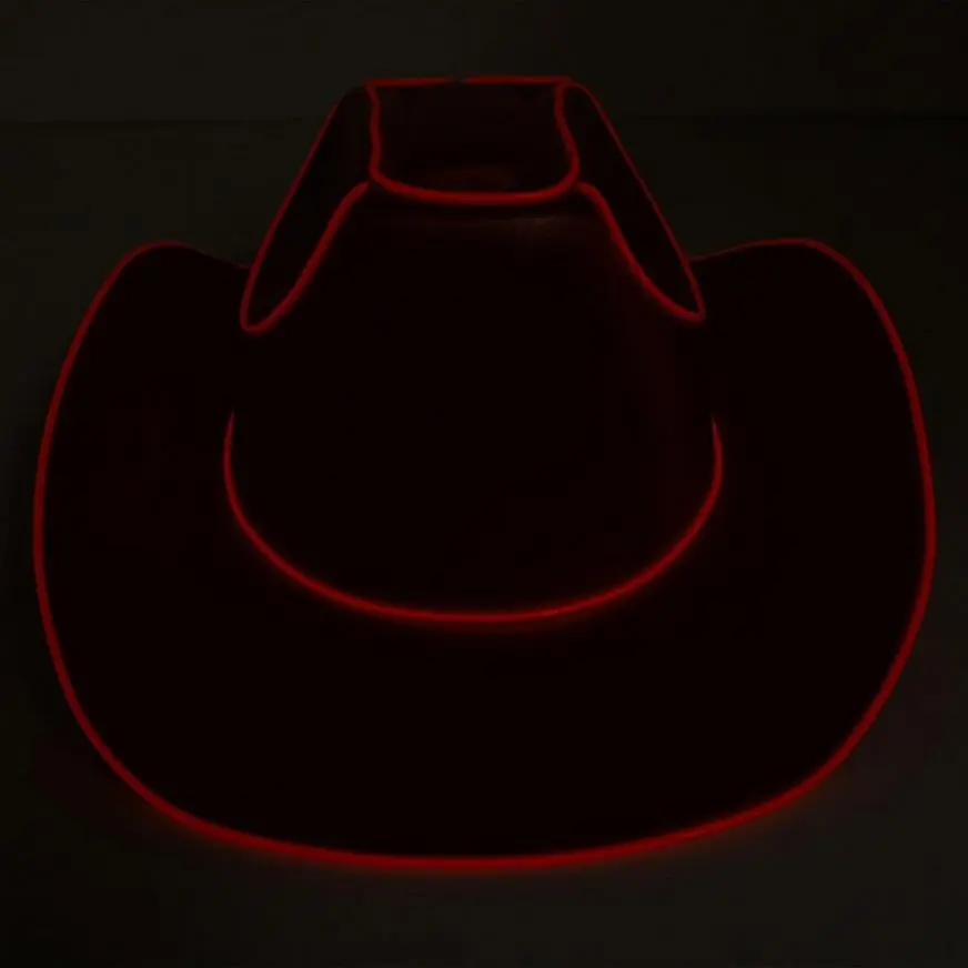 Light-Up Red Fabric Cowboy Hat 4 Light-Up Red Fabric Cowboy Hat - Image 2