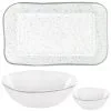 Silver Speckled Melamine Serveware Kit, 3pc