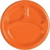 Orange Plastic Divided Dinner Plates 20ct -Party Themes Sales CN751624 orange 2020 20Standard