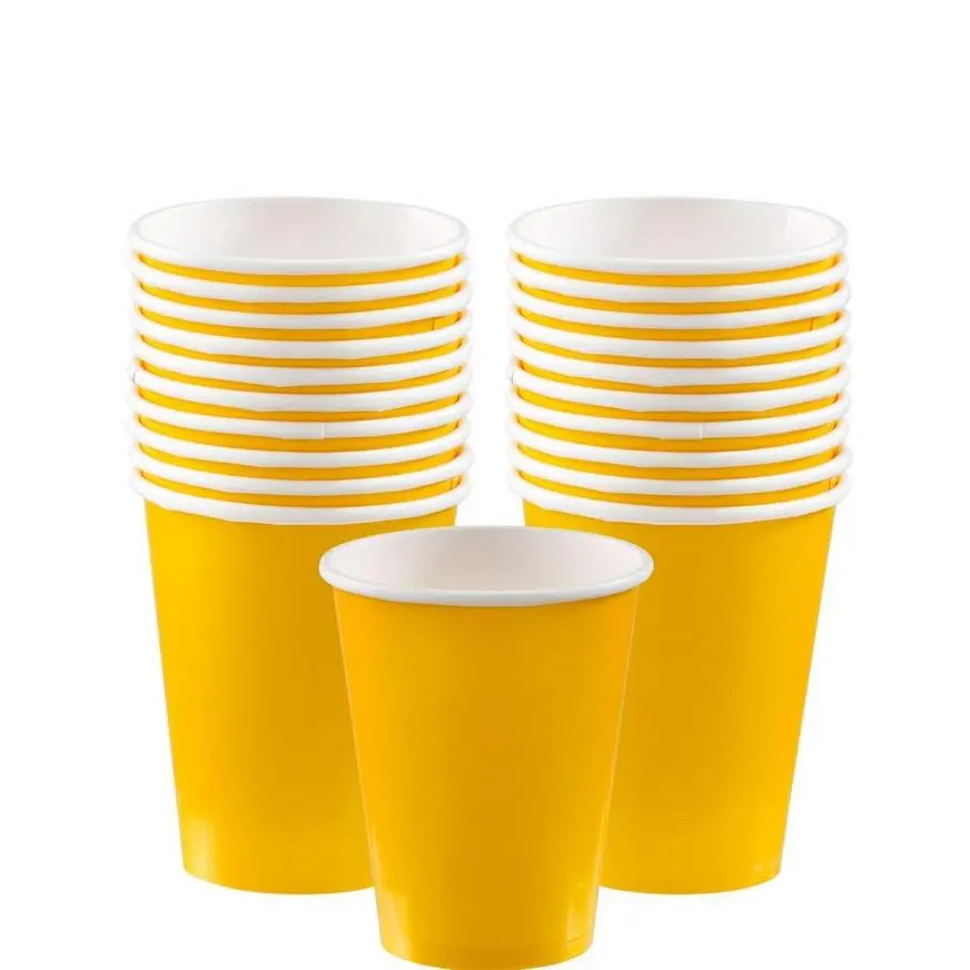 Sunshine Yellow Paper Tableware Kit For 20 Guests 8 Sunshine Yellow Paper Tableware Kit For 20 Guests - Image 6