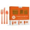 Orange Heavy-Duty Plastic Cutlery Set For 20 Guests, 80ct -Party Themes Sales CN919798 orange 2020 20Standard