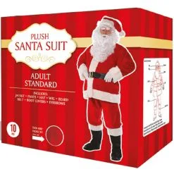 Adult Plush Santa Suit, 10pc -Party Themes Sales P177993 03