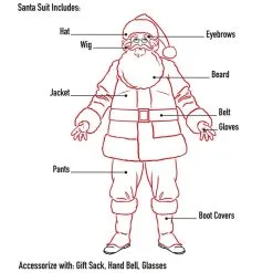 Adult Royal Santa Suit, 12pc -Party Themes Sales P543679 02