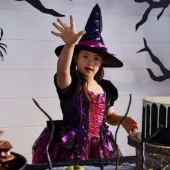 Kids' Light-Up Sparkle Witch Deluxe Costume -Party Themes Sales P590848 05