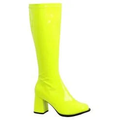 Adult Neon Yellow Go-Go Boots