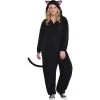 Adult Zipster Black Cat One Piece Costume Plus Size -Party Themes Sales P686834