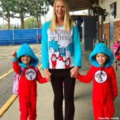 Child Thing 1 & Thing 2 One Piece Costume - Dr. Seuss -Party Themes Sales P732790 03