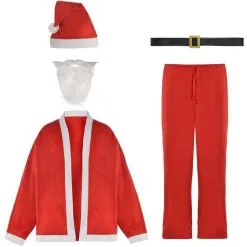 Adult Santa Suit, 5pc 5 Adult Santa Suit, 5pc -Party Themes Sales P757997 01