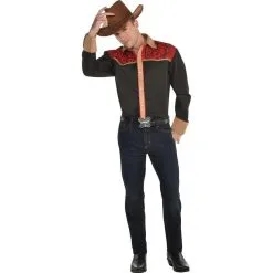 AMSCAN Adult Cowboy Shirt -Party Themes Sales P793133 01