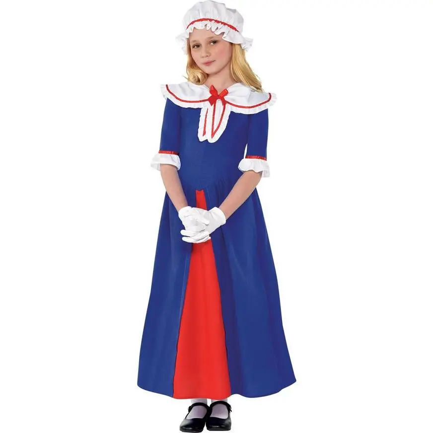 AMSCAN Girls Martha Washington Costume Accessory Kit 3 AMSCAN Girls Martha Washington Costume Accessory Kit