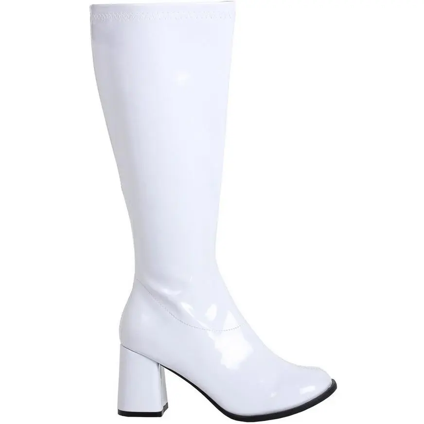 ELLIE SHOES INC Womens White Go-Go Boots 3 ELLIE SHOES INC Womens White Go-Go Boots