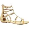 ELLIE SHOES INC Womens Gold Athena Gladiator Sandals -Party Themes Sales P794518