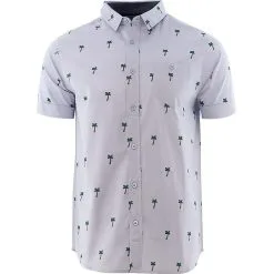 WHISPERING SMITH COMPANY LLC Mens Palm Tree Hawaiian Shirt