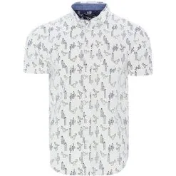 WHISPERING SMITH COMPANY LLC Mens Sahara Ecru Hawaiian Shirt