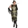 Adult Roaring 20s Gold Art Deco Flapper Costume Plus Size -Party Themes Sales P889689
