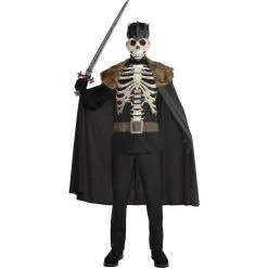 AMSCAN Adult Dark King Skeleton Costume