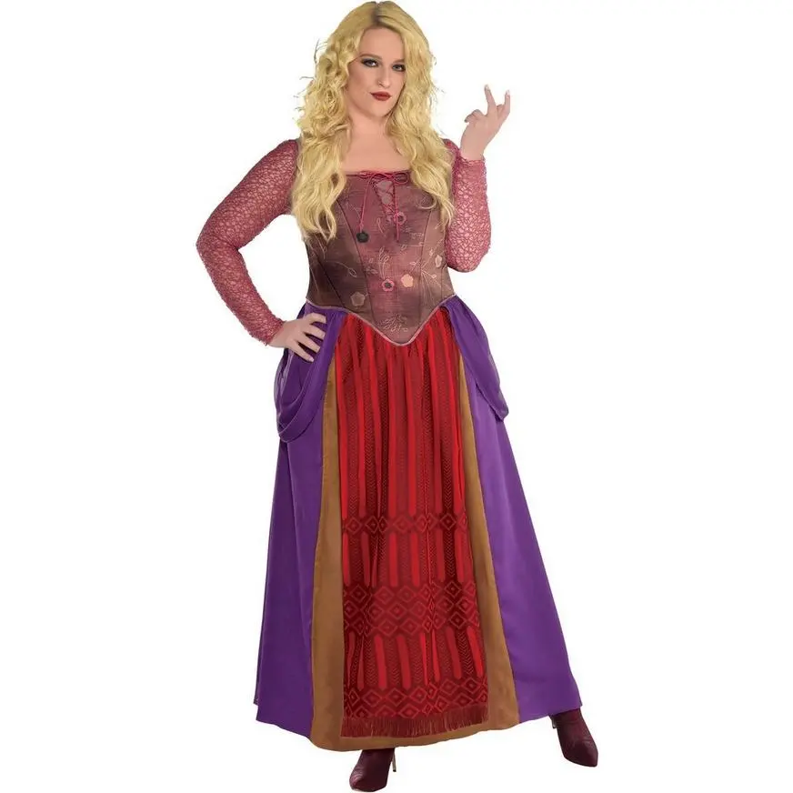 Adult Sarah Sanderson Costume Plus Size - Disney Hocus Pocus 3 Adult Sarah Sanderson Costume Plus Size - Disney Hocus Pocus