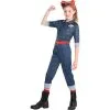 AMSCAN Child Rosie The Riveter Denim Jumpsuit Costume -Party Themes Sales P889787