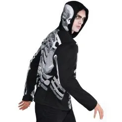 Adult Black & Bone Skeleton Hoodie 5 Adult Black & Bone Skeleton Hoodie -Party Themes Sales P890084 01