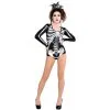 Adult Black & Bone Skeleton Bodysuit -Party Themes Sales P890375
