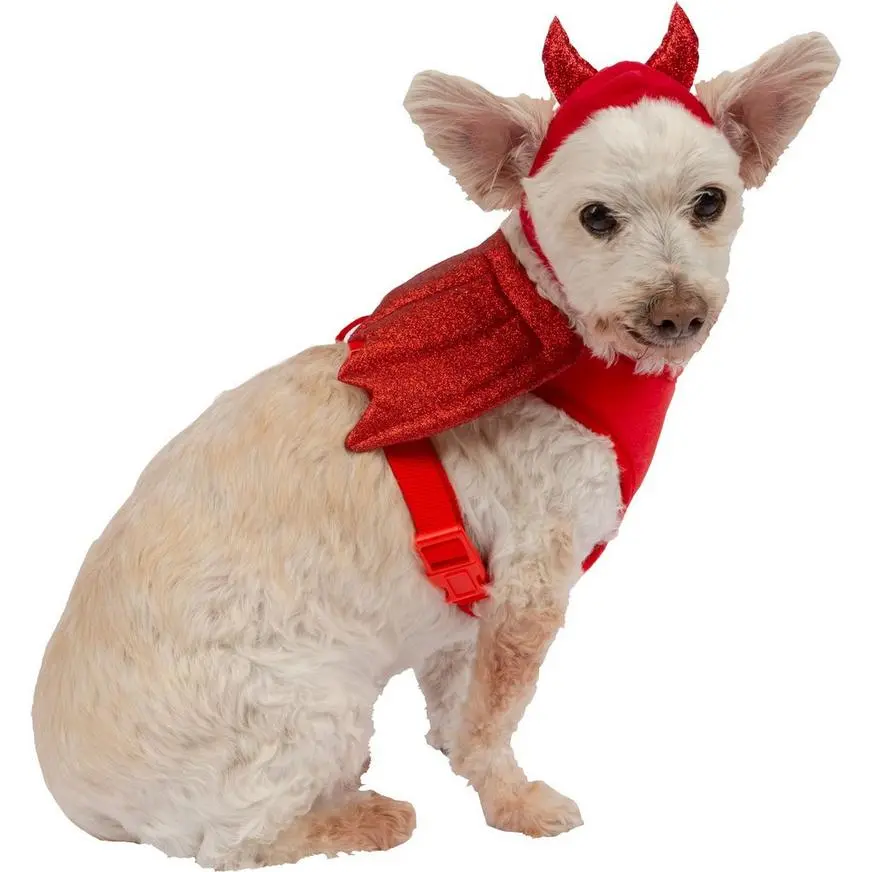 Red Winged Devil Dog Harness Set 3 Red Winged Devil Dog Harness Set