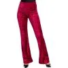 Adult Red Crushed Velvet Flare Pants -Party Themes Sales P909422