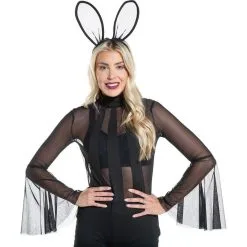 Adult Black Bunny Costume Accessory Kit -Party Themes Sales P909431 01
