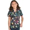 Multicolor Tiki Button Up Shirt For Kids -Party Themes Sales P912648