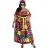 AMSCAN Sugar Skull Beauty Plus Size Costume For Adults - Day Of The Dead 1 AMSCAN Sugar Skull Beauty Plus Size Costume For Adults - Day Of The Dead -Party Themes Sales P919325