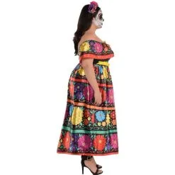 AMSCAN Sugar Skull Beauty Plus Size Costume For Adults - Day Of The Dead -Party Themes Sales P919325 02