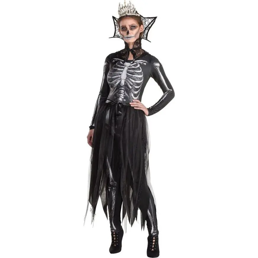 AMSCAN Adult Gothic Skeleton Queen Costume 3 AMSCAN Adult Gothic Skeleton Queen Costume