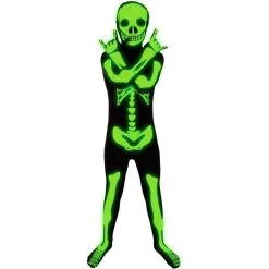 Glow-in-the-Dark Skeleton Morphsuit Costume For Kids 8 Glow-in-the-Dark Skeleton Morphsuit Costume For Kids -Party Themes Sales P923275 01
