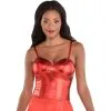 AMSCAN Red Sleek Corset For Adults With Removable Straps -Party Themes Sales P924404