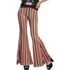Blue & Orange Striped Bell Bottom Pants For Adults -Party Themes Sales P925843