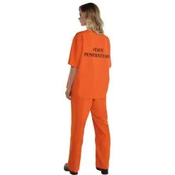 Women's Orange Prisoner Costume -Party Themes Sales P926395 01