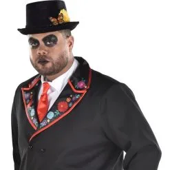 Adult Dapper Day Of The Dead Plus Size Costume 8 Adult Dapper Day Of The Dead Plus Size Costume -Party Themes Sales P941085 01