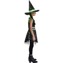 Kids' Midnight Witch Glow-in-the-Dark Costume -Party Themes Sales P941161 04