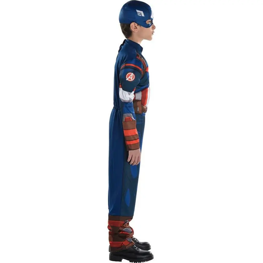 AMSCAN Kids' Captain America Muscle Costume - Marvel 5 AMSCAN Kids' Captain America Muscle Costume - Marvel - Image 3