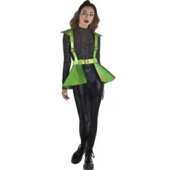 AMSCAN Adult Iridescent Green Body Harness With Peplum Waist - Cyberpunk -Party Themes Sales P942144 01