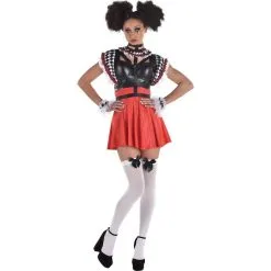 Adult Black & White Harlequin Clown Harness - Twisted Circus -Party Themes Sales P942201 01