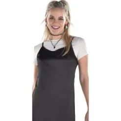 Adult 90s Black Slip Dress With White T-Shirt 5 Adult 90s Black Slip Dress With White T-Shirt -Party Themes Sales P942204 01