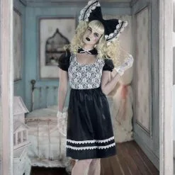 AMSCAN Adult Black & White Creepy Doll Dress -Party Themes Sales P942219 03