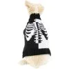 Party City Black & White Skeleton Rib Split Dog Sweater -Party Themes Sales P943172