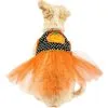 Party City Black & Orange Dot Jack-o'-Lantern Dog Tutu Dress -Party Themes Sales P943175