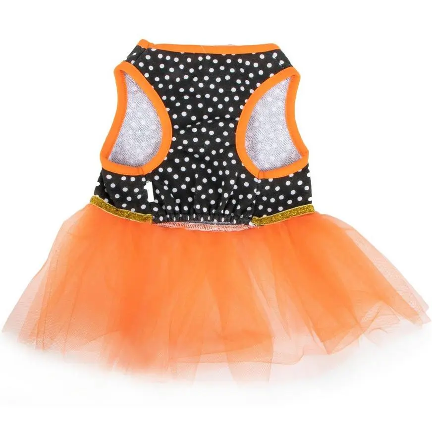 Party City Black & Orange Dot Jack-o'-Lantern Dog Tutu Dress 5 Party City Black & Orange Dot Jack-o'-Lantern Dog Tutu Dress - Image 3