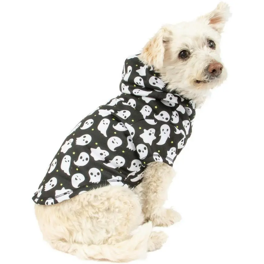 Party City Ghost Print Dog Hoodie 3 Party City Ghost Print Dog Hoodie