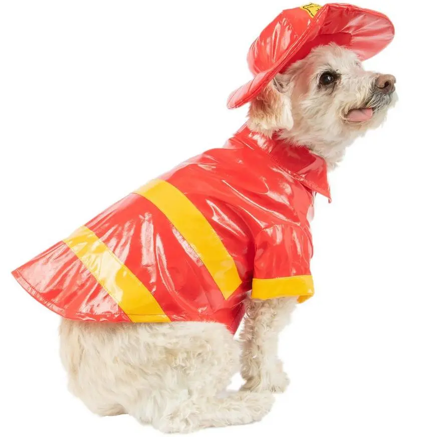Party City Red Firefighter Dog Costume 3 Party City Red Firefighter Dog Costume